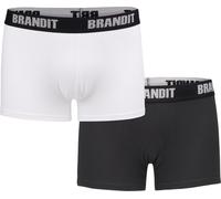 Brandit Logo Boxer - Pack de 2, Blanc/Noir, Taille 3XL