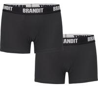 Brandit Logo Boxer - Pack de 2, noir, Taille S