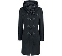 Brandit Long Dufflecoat Femme Manteau en laine noir L 50% Laine, 50% Polyester