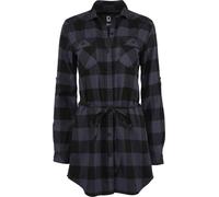 Brandit Lucy, chemise longue XL Noir/Gris Noir/Gris