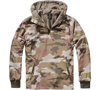 Brandit Luke Windbreaker Hommes Capuche Molleton Chaud Manteau Light Woodland