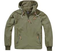 Brandit Luke Windbreaker Hommes Fleece Lined Veste Chaude Capuche Manteau Olive