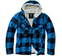Brandit Lumber Encapuchonné Veste Hommes Chauffer À Capuche Flanelle Noir/Bleu
