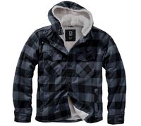 Brandit Lumber Encapuchonné Veste Hommes Chauffer À Capuche Flanelle Noir/Gris