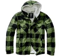 Brandit Lumber Encapuchonné Veste Hommes Chauffer À Capuche Flanelle Noir/Olive