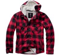 Brandit Lumber Encapuchonné Veste Hommes Chauffer À Capuche Flanelle Rouge/Noir