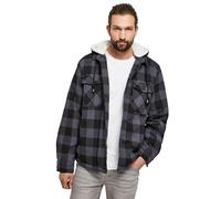 Brandit Lumber Jacket Hooded, color: black/grey, size: XL