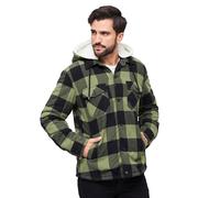 Brandit Lumberjack Winter, Sweat à capuche zippé XL Noir/Olive Noir/Olive