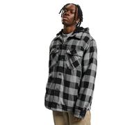 Brandit Lumber Jacket Hooded, color: blk+charco, size: M