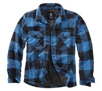 Brandit Lumber Jacket Manteau Homme Vérifier Chemise Chaleureuse Noir Bleu