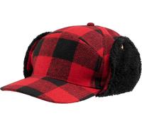 Brandit Lumberjack Casquette d’hiver, noir-rouge pour homme