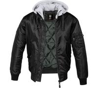 Brandit MA1, Sweat à capuche zippé XL Noir/Gris Noir/Gris