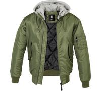Brandit MA1, Sweat à capuche zippé XL Olive/Gris Olive/Gris