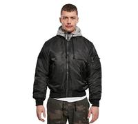Brandit MA1 Sweat Hooded Jacket, Color: black-grey, Size: 3XL