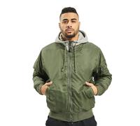 Brandit MA1, Sweat à capuche zippé L Olive/Gris Olive/Gris