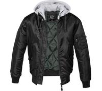 Brandit Veste MA1 Sweat à capuche zippée Noir-Gris 3XL