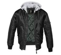Brandit MA1 Sweat Veste à capuchon, noir/gris, Taille 6XL