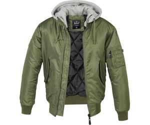 Brandit MA1 Sweat Veste à capuchon, olive, Taille 3XL