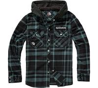 Brandit Iron Maiden Checkshirt Eddie, chemise/veste à capuche XL Noir/Vert/Blanc Noir/Vert/Blanc
