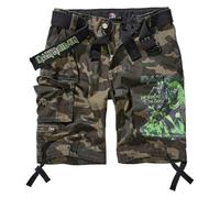 Brandit Iron Maiden Savage Number Of The Beast Shorts Vert S Homme