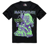 Brandit Iron Maiden Number of the Beast I, t-shirt L Noir/Vert/Mauve Noir/Vert/Mauve