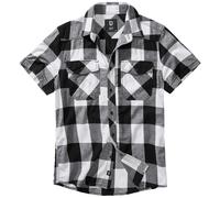 Brandit Manche Courte Check Chemise Vacances Vêtements Urbains Weiß/Schwarz