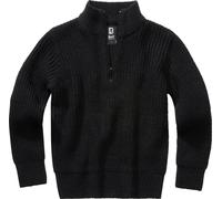 Brandit Pull Troyer Marine col montant noir 146-152 cm enfants