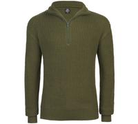 Brandit Marine Pullover Troyer Hommes Décontractée Pêche Devoir Chandail Olive