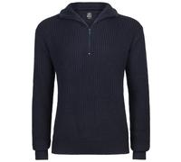 Brandit Marine Pullover Troyer Hommes Manche Longue Décontractée Chandail Marine