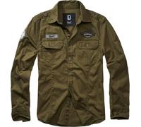 Brandit Men Chemise Luis Vintageshirt with badges Olive 4XL
