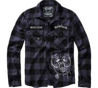 Brandit Motörhead Check Shirt Long Sle, color: black/grey, size: 4XL