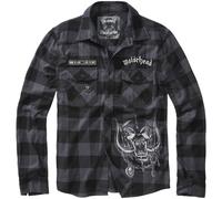 Brandit Motörhead Chemise à carreaux Manche longue Imprimer Correctif Gris-noir