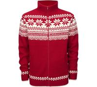 Brandit Norweger Full Zip Sweater Rouge L Homme