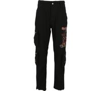 Brandit Pantalon cargo gris / rouge rubis / noir / blanc, Taille 38