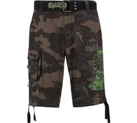 Brandit Pantalon cargo 'Iron Maiden The Number of The Beast' brun foncé / kaki / vert clair, Taille 44