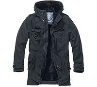 Brandit Parka Homme Manteau d'hiver noir L 100% Coton Regular/Coupe standard