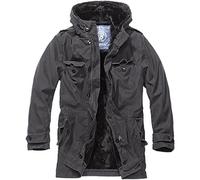 Brandit Parka Homme Veste d'hiver noir L 100% Coton Regular/Coupe standard