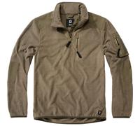Brandit Fleece Ripstop Pull demi-zip, olive, Taille L