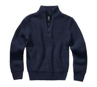 Brandit – Pull Troyer col montant – Bleu – Enfants 170-176 cm