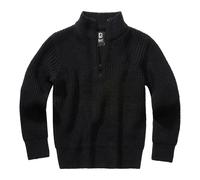 Brandit Pull Troyer Marine col montant noir 146-152 cm enfants
