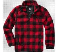 Brandit Sweat-shirt homme Teddyfleece Troyer Red/Black 5XL