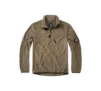 Brandit Pull-over 'Troyer Ripstop' olive / noir, Taille M