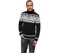 Brandit - Pull Troyer Norweger col montant Noir M Homme