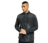 Brandit Riley Denim Long Sleeve Shirt Noir 4XL Homme