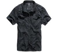 Brandit Chemise Roadstar Shirt, 1/2 Sleeve in Black/Blue 4XL