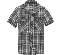 Brandit Roadstar Cocher Albums Hommes Short Flanelle Chemise Noir Anthracite