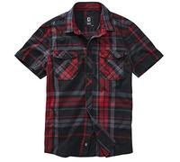 Brandit Roadstar Homme Chemise Manches Courtes Rouge L 100% Coton Regular/Coupe Standard