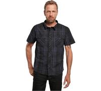 Brandit Roadstar Shirt Homme Chemise, Noir/Bleu, XXL