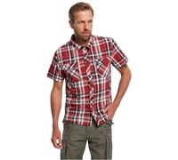 Brandit Roadstar Shirt Homme Chemise, Rouge/Noir/Blanc, XXL