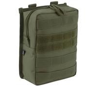 Brandit Pochette Molle Cross – système MOLLE/PALS, fermeture éclair, organisateur – Vert olive